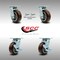 Service Caster 5 Inch SS Polyurethane Caster Set with Roller Bearings 2 Swivel Lock 2 Brake SCC SCC-SS30S520-PPUR-BSL-2-TLB-2 - alternate 7